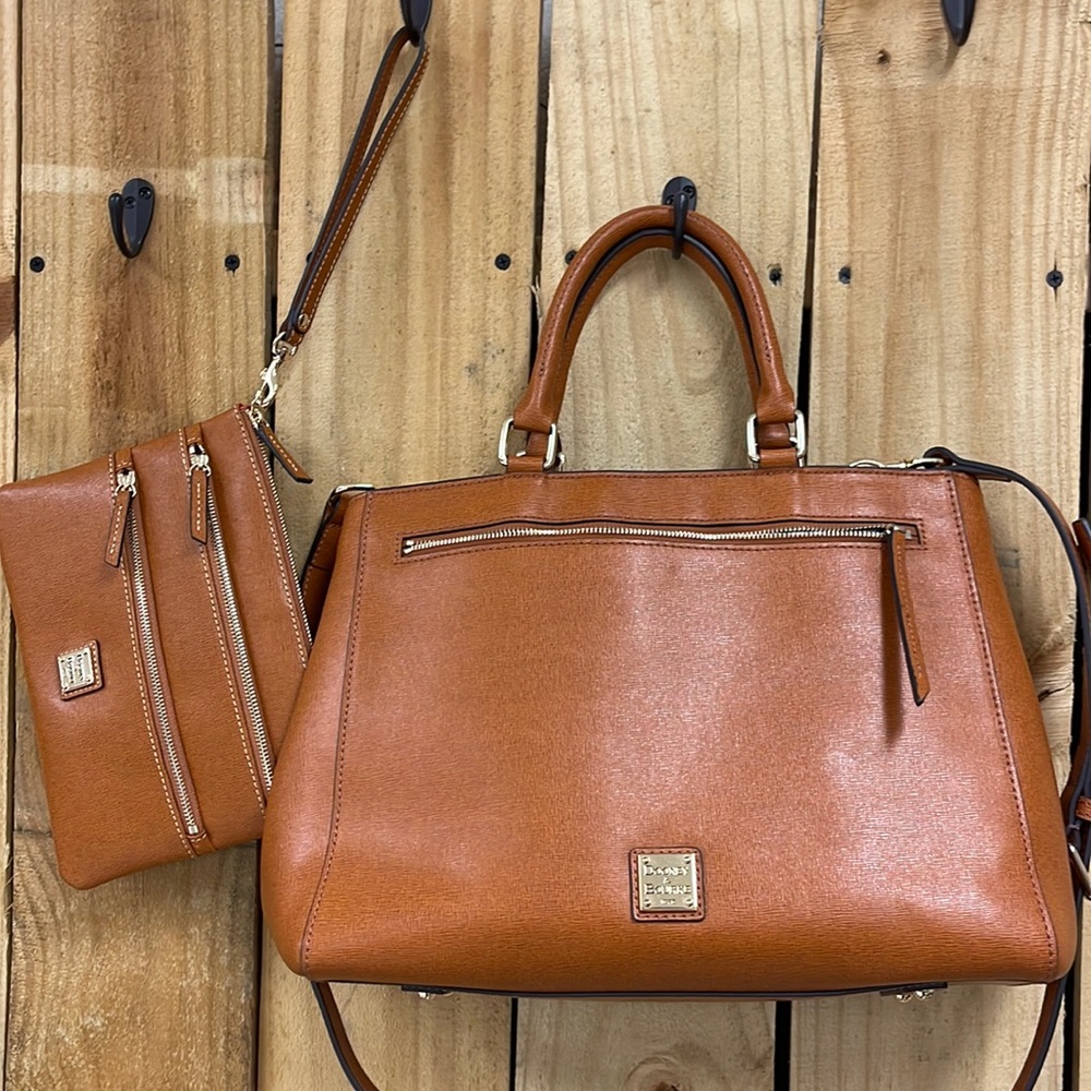 Dooney & Bourke Saffiano Satchel & Wristlet